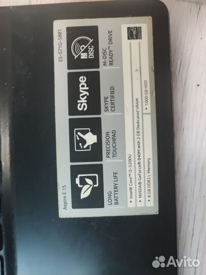 Ноутбук acer на запчасти