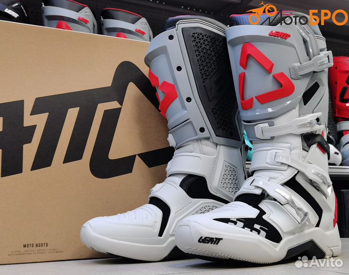 Мотоботы эндуро Leatt 5.5 серые / красные