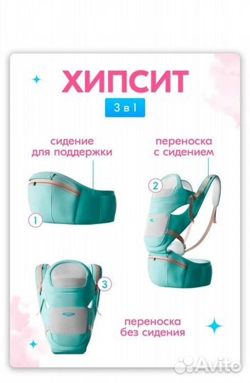 Эргорюкзак -Кенгуру для новорожденных