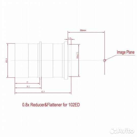 Редуктор фокуса / полеспрямитель SVBony SV193 0.8x
