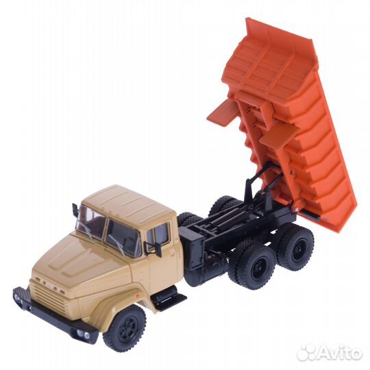 Краз-6510 (1985-94) самосвал, бежевый / оранжевый