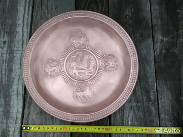Медная настенная тарелка. СССР