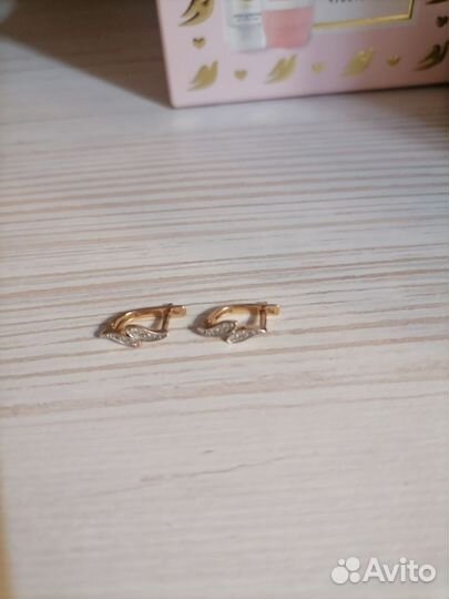 Серьги золото
