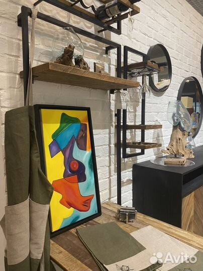 Абстрактная картина 30:90 см маслом