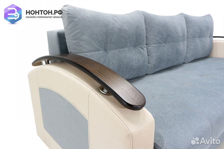 Диван еврокнижка София серый