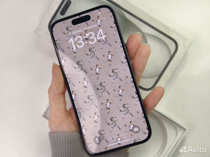 АКБ 100) iPhone 15 128Gb Black Sim+Esim