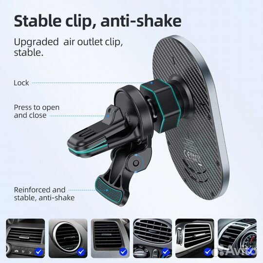 Hoco CA91 беспроводная автомобильная зарядка