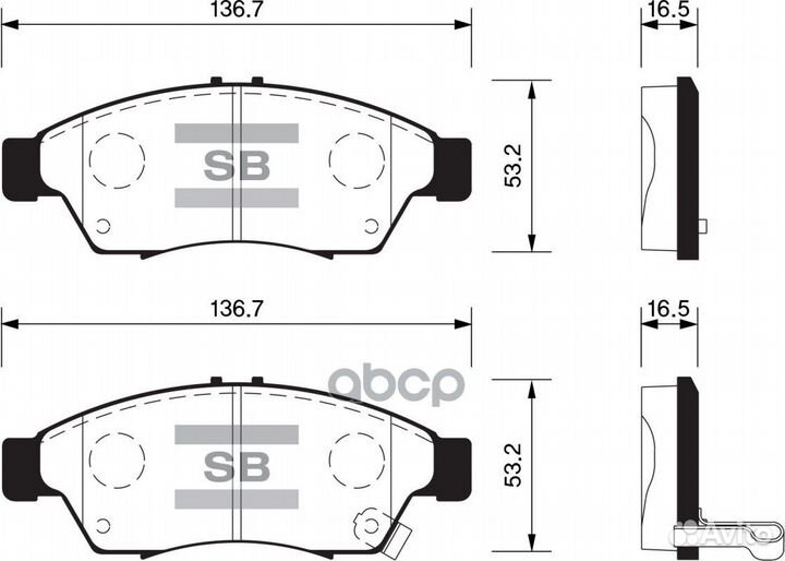 Колодки тормозные suzuki liana 02 передние SP1541