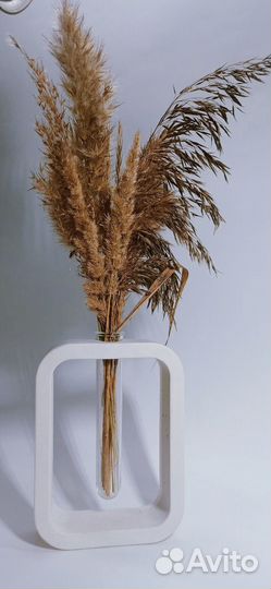 Ваза из бетона декоративная с колбой