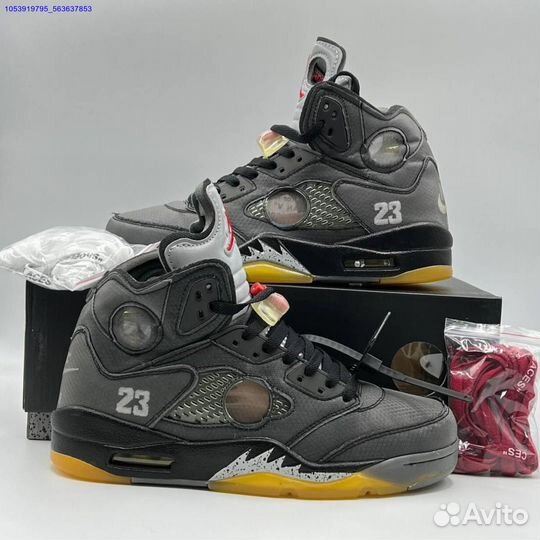 Кроссовки nike air jordan 5 off white