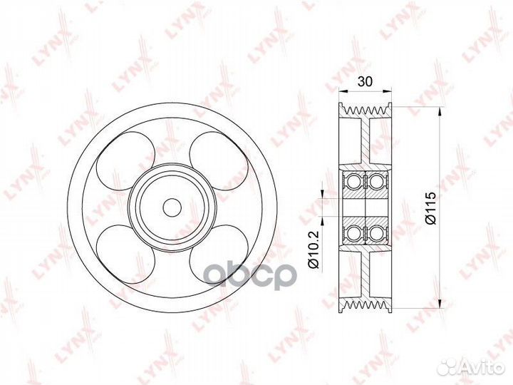 PB-7037 ролик обводной генератора Toyota Rav 4