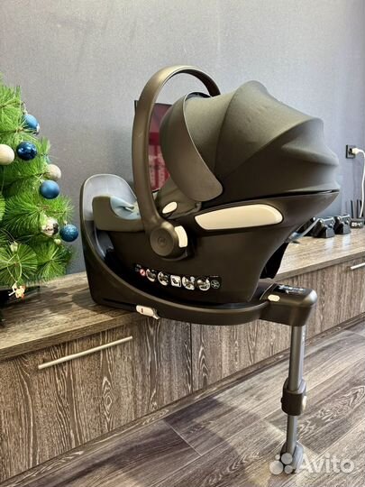 Автолюлька cybex aton b i-size с базой isofix