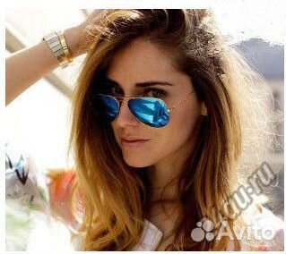 Солнцезащитные очки Ray Ban цветные зеркальные (си