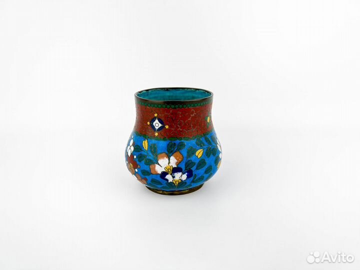 Антикварная вазочка, Япония, клуазоне, 1868-1912 г
