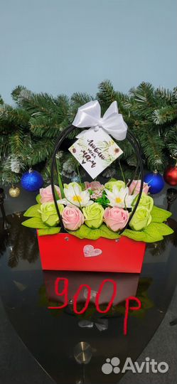 Букеты из мыльных роз, на день мамы