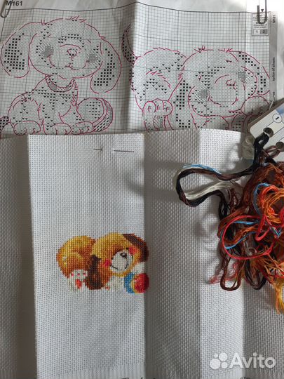 Остатки от наборов для вышивания крестиком