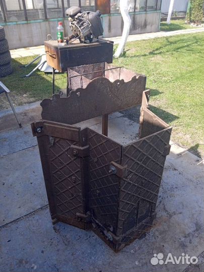 Чугунная печь камин