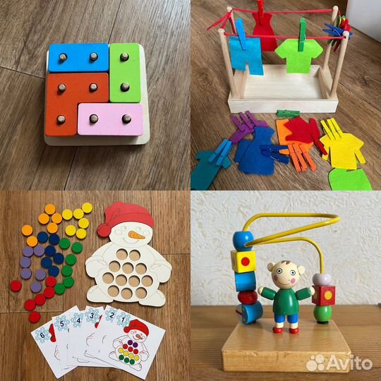 Деревянные развивающие игрушки