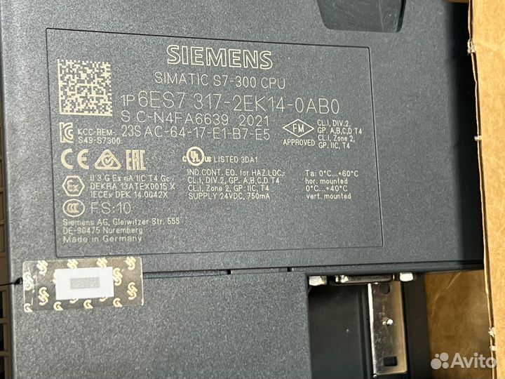Siemens 6ES7 317-2EK14-0AB0 новый, 2021 г.в. 1 шт