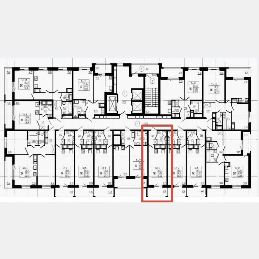 Квартира-студия, 24,2 м², 19/23 эт.