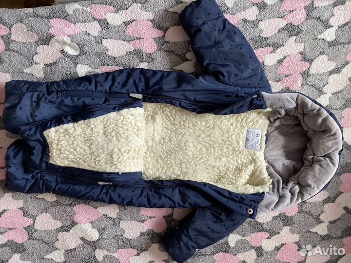 Детский зимний комбинезон на мальчика 80 см