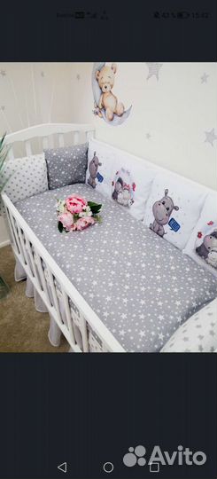 Бортики в кроватку для новорожденных