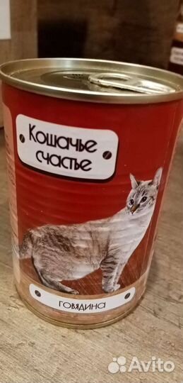 Корм влажный для кошек Кошачье счастье, 38 шт