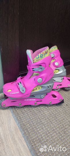 Роликовые коньки детские раздвижные 33 36