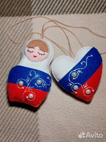 Подвеска в машину, фетровая игрушка