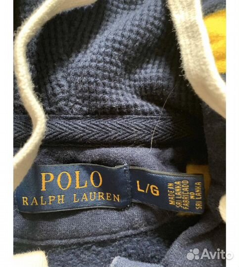 Худи Polo Ralf Lauren темно-синего цвета в ярко жё