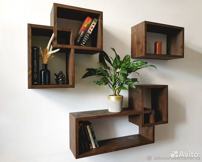 Полки из массива дерева: дуб, ясень, бук