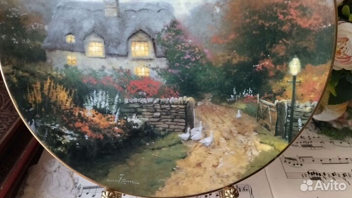 Тарелка Садовые домики в Англии Томас Кинкейд