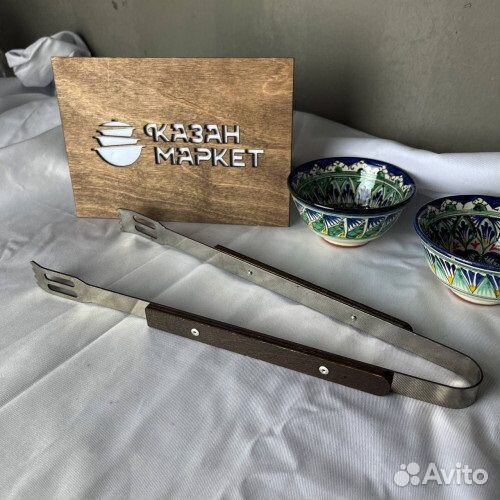 Щипцы для мяса из нержавейки, 33 см