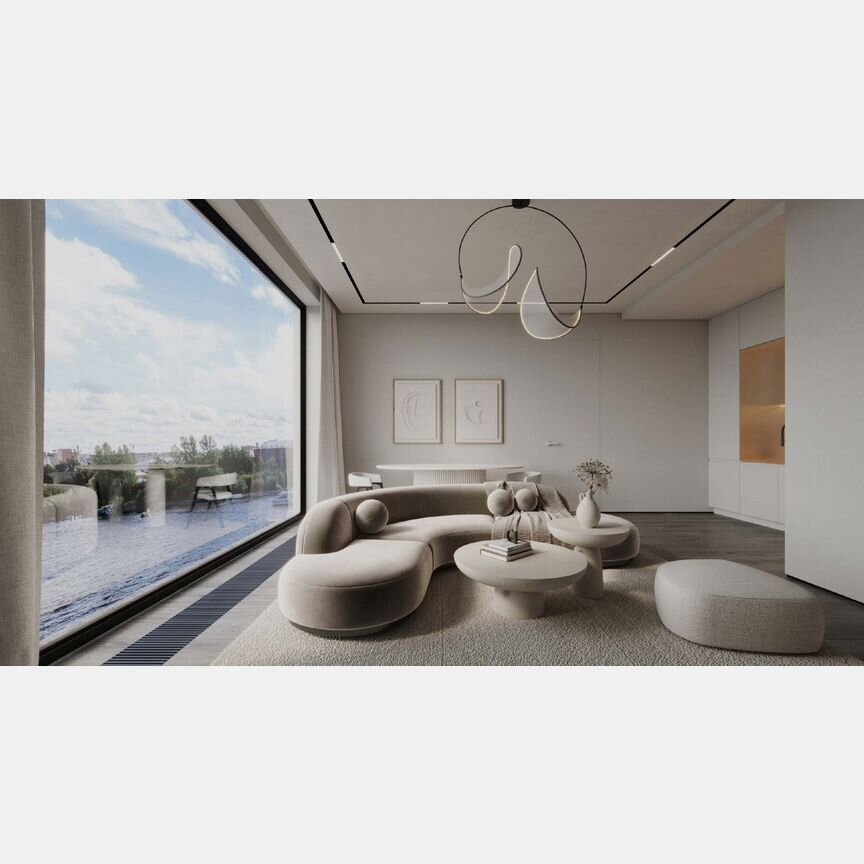 1-к. апартаменты, 44,5 м², 5/8 эт.