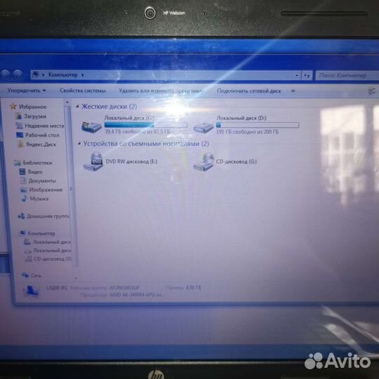 Ноутбук HP pavilion g6