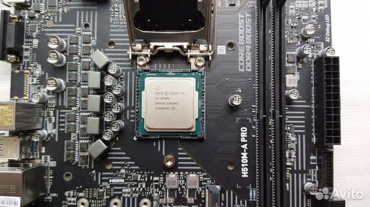 Комплект Intel core i5 10400F + MSi H 510 m-a pro