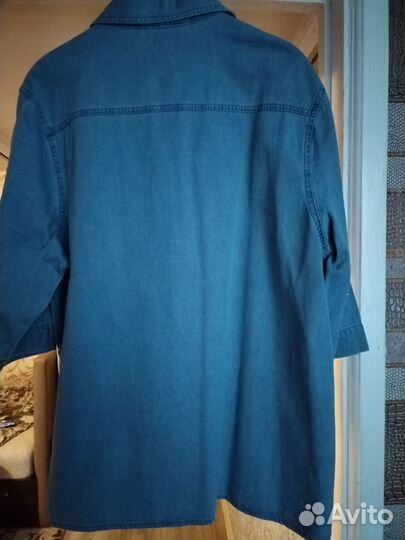 Джинсовая рубашка женская 54 раз