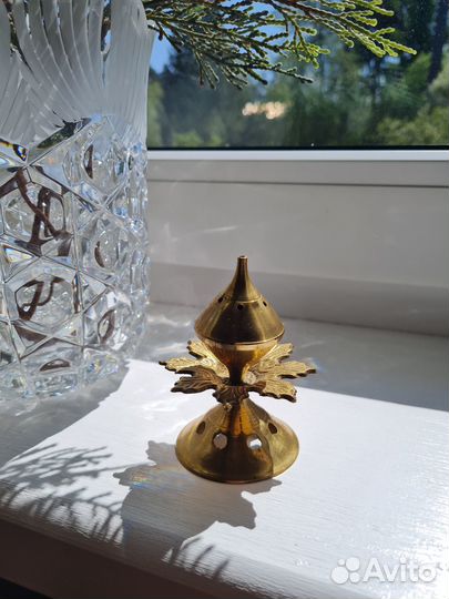 Подставка для благовоний, курительница, латунь