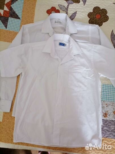 Рубашка белая на мальчика 152