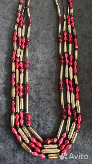 Ёлочные игрушки СССР Бусы стеклярус