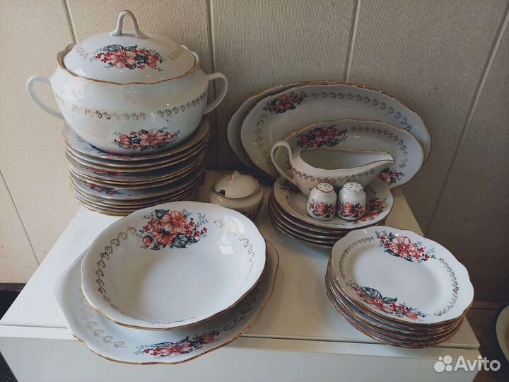 Сервиз столовый рижский фарфор RPR