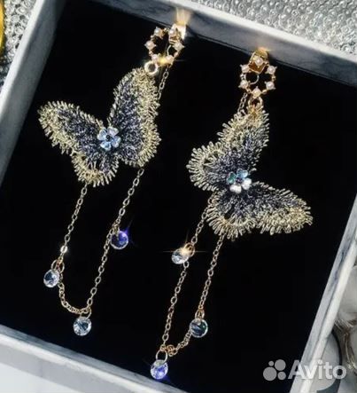 Серьги новые Бабочки