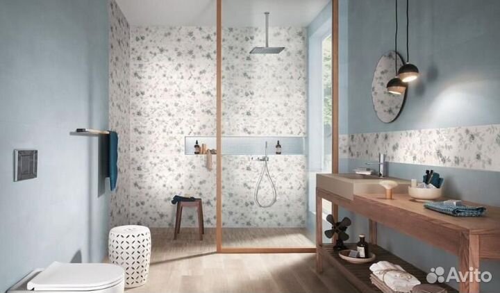 Плитка FAP deco&more Flower Blue 30,5х91,5 (fRCK)