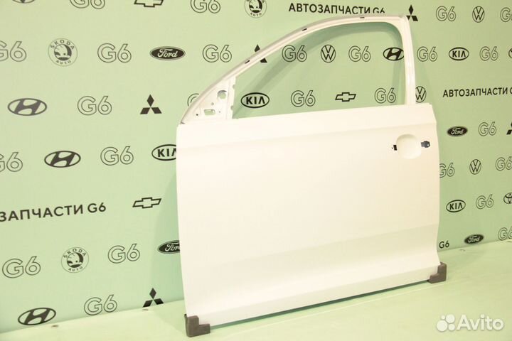 Дверь передняя белая левая Polo 2020 - 2024 год