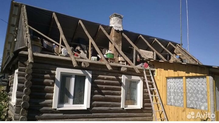 Подъём дома замена кровли