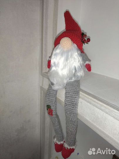 Гном вязаный игрушка хэндмейд