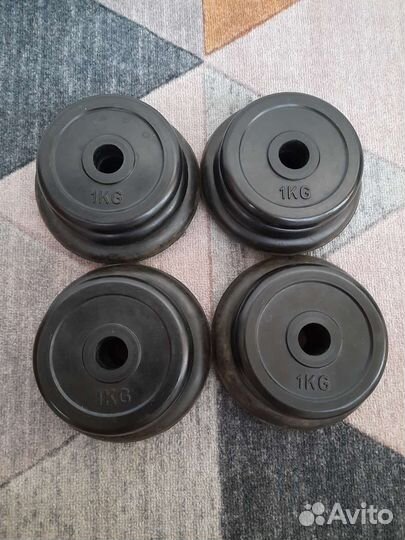 Гантели разборные 10,5 обрезиненные