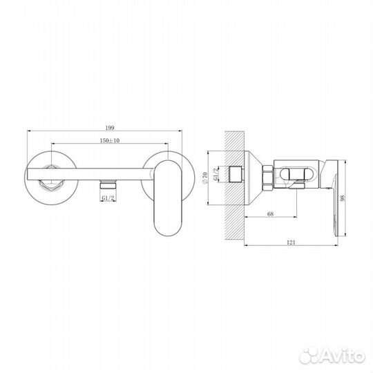 Гигиенический душ Haiba HB5516-3, сталь