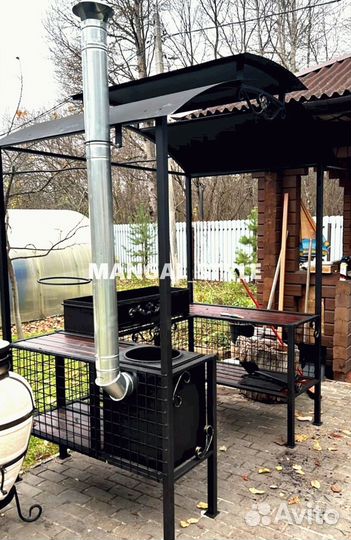 Мангал с крышей