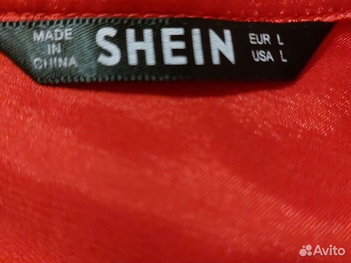 Красное платье shein длинное 46-48